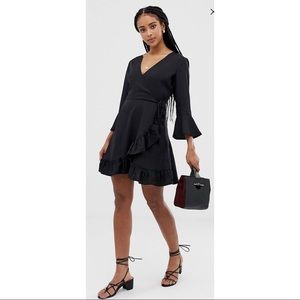 Black wrap dress
